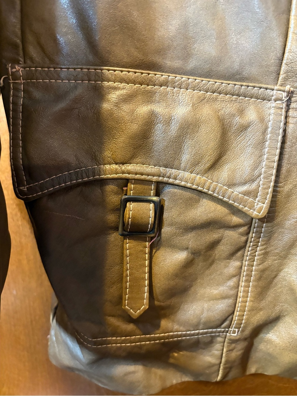 Vintage Brown Leather Field Jacket - Picture 5 of 16